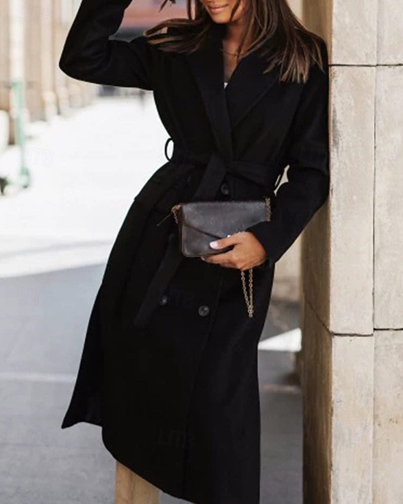 Női Hétköznapi dzseki Melegen tartani Kényelmes Zseb Gombok Divat Szabadtéri Sima Alkalmi Hétvége Egysoros Szokványos Hajtóka Normál Hosszú ujj Felsőruházat Fekete Fehér Arcpír rózsaszín Ősz Tél 2025 - $26.99 –P5