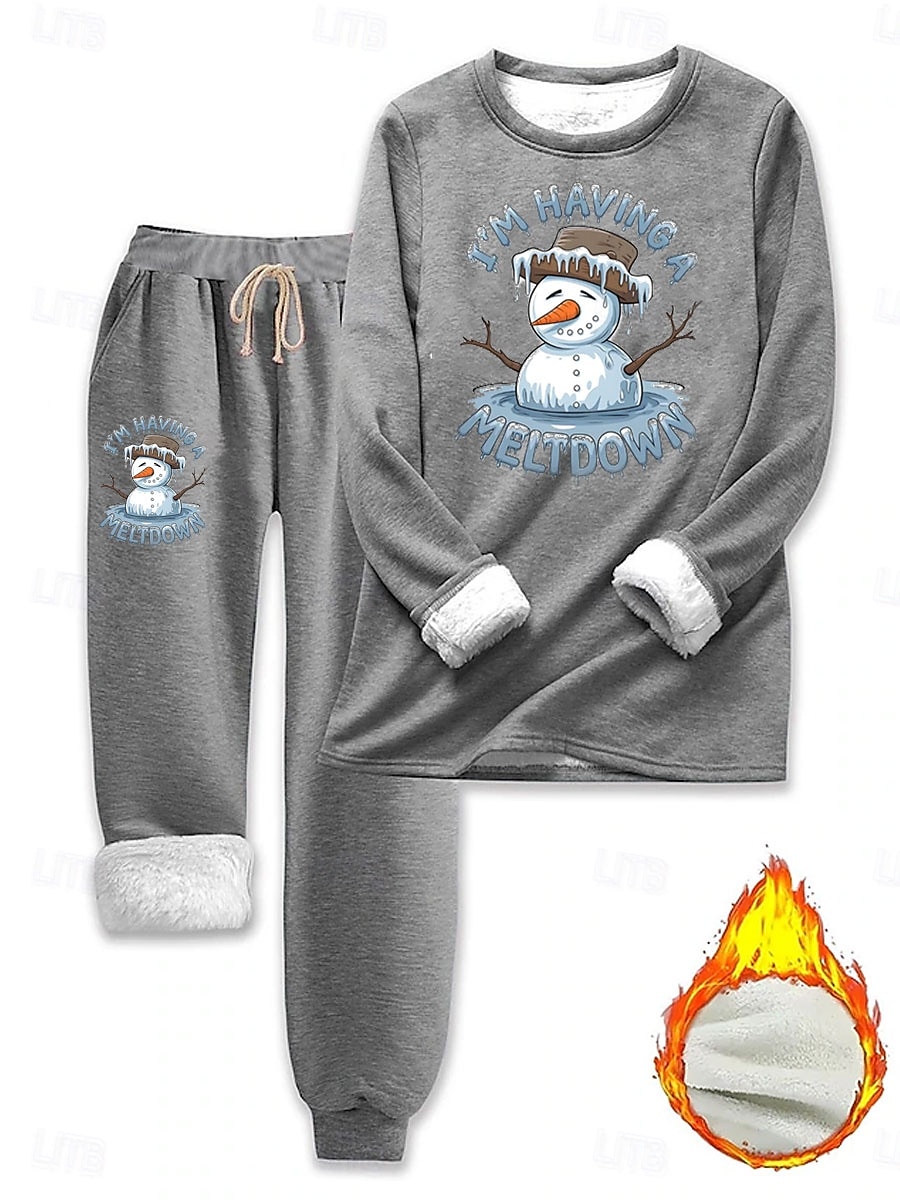 Damen Elegant Warm Mode Zweiteilige Sets Trainingsanzug Hosen-Sets Langarm Bischofsärmel Rundhalsausschnitt Grafik Buchstabe Druck Outdoor Urlaub Täglich Rosa Blau Grau Frühling Normale Passform 2025 - $41.99 –P6