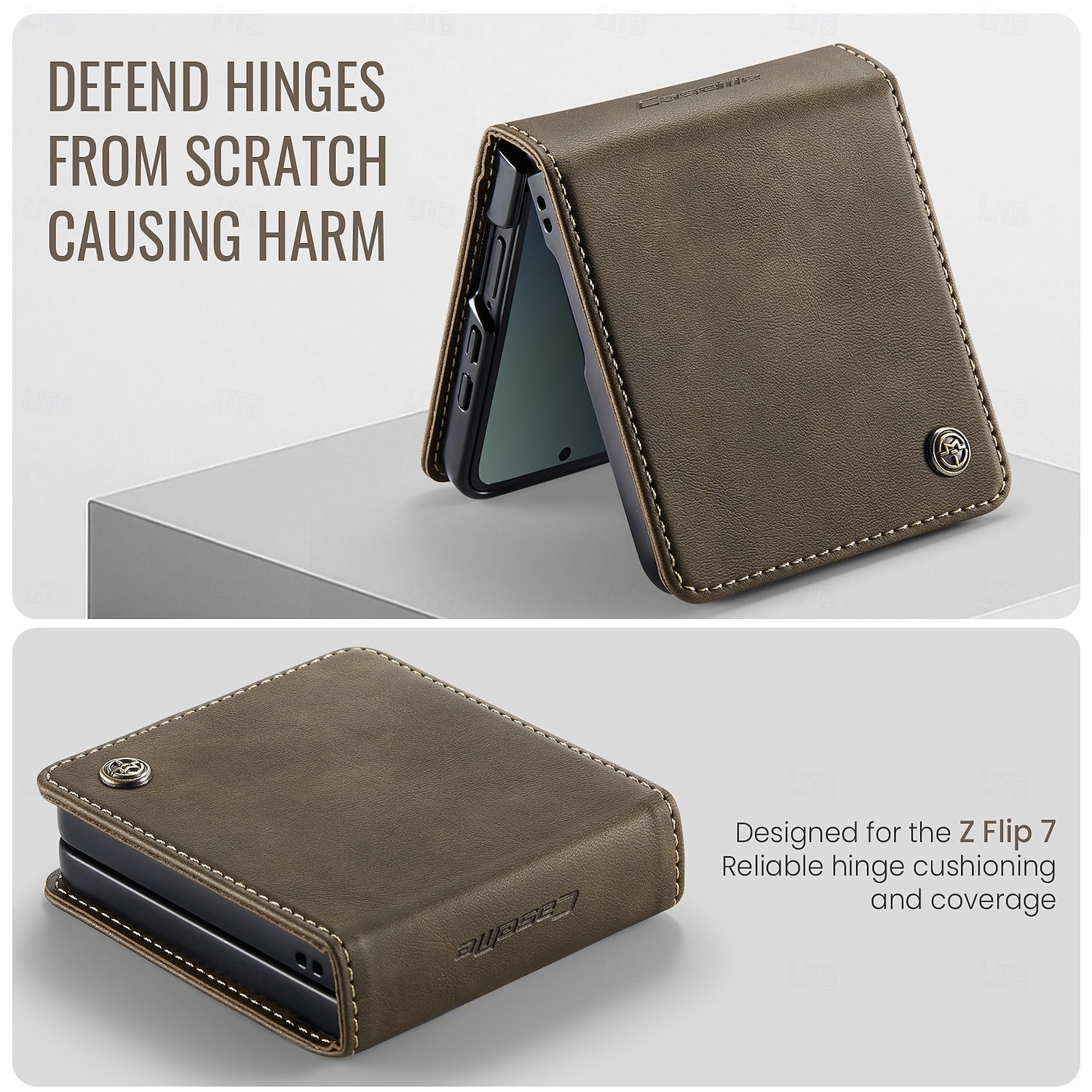 Handy Hülle Handyhüllen Für Samsung Galaxy Z Flip 7 Magnetische Adsorption Brieftaschenhülle Magnetisch Vollschutz Ständer TPU PU-Leder 2026 - $15.99 –P7