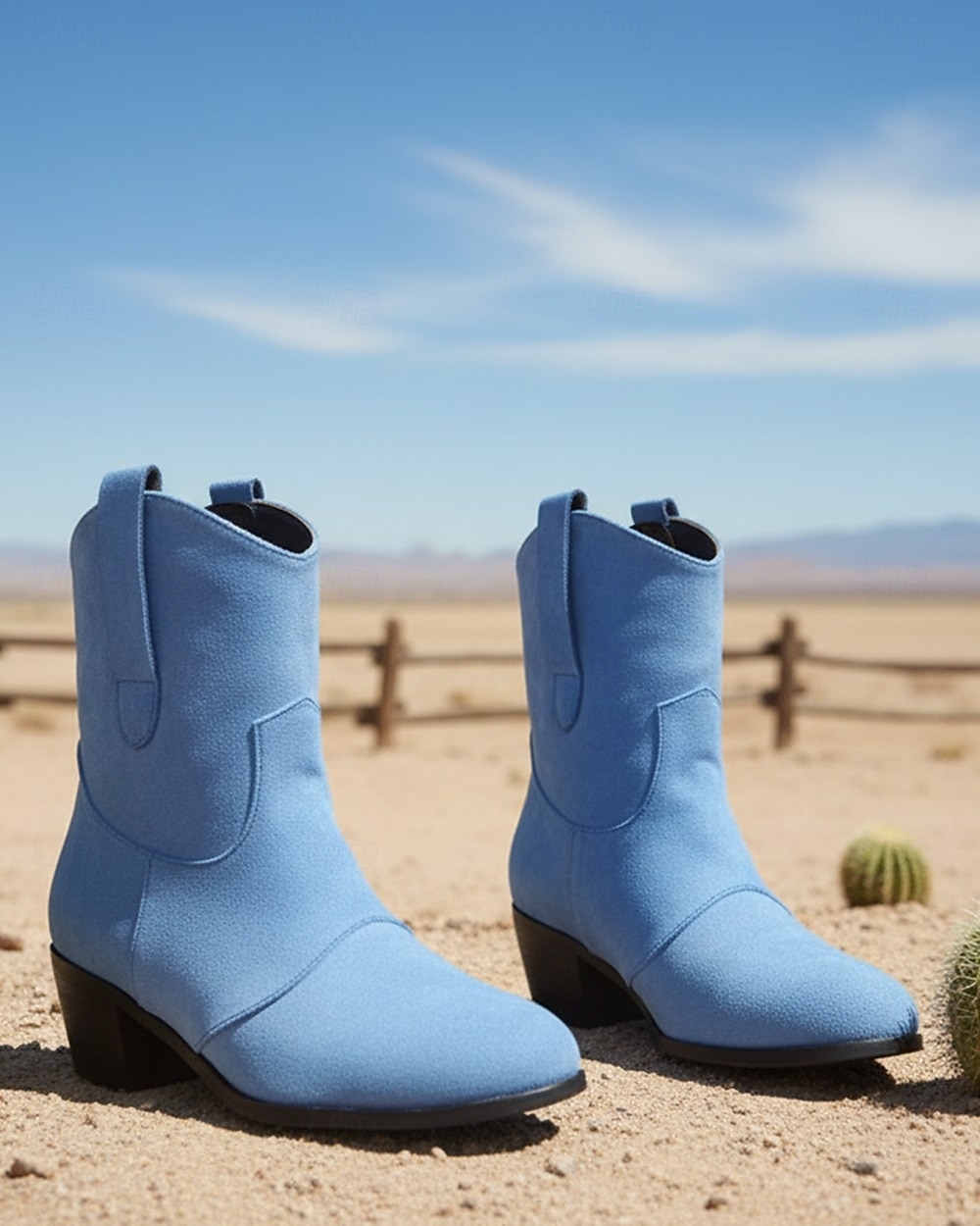 женские коричневые ботильоны из искусственной замши в стиле вестерн – ковбойские сапоги на низком каблуке в винтажном стиле для повседневных образов 2025 - $54.99 –P3
