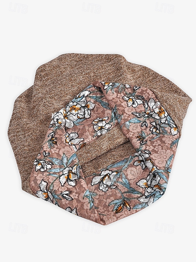 gorro feminino com estampa floral, boné elástico e macio para uso casual, atividades ao ar livre e cobertura para cabeça para quimioterapia de 2026 por $18.99 –P4