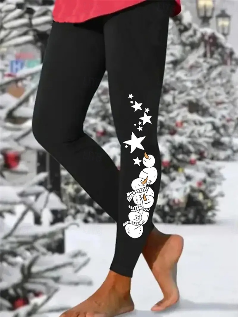 Damskie Getry Urlop Zabytkowe Moda Pełna długość Wysoka taliaPantsŚwięta Graficzny Zwierzę Drukowanie Keep Warm Miękka Oddychający Elastyczny Formalny Na zewnątrz Urlop Czarny Biały Lato Wiosna Jesień 2025 - $26.99 –P4