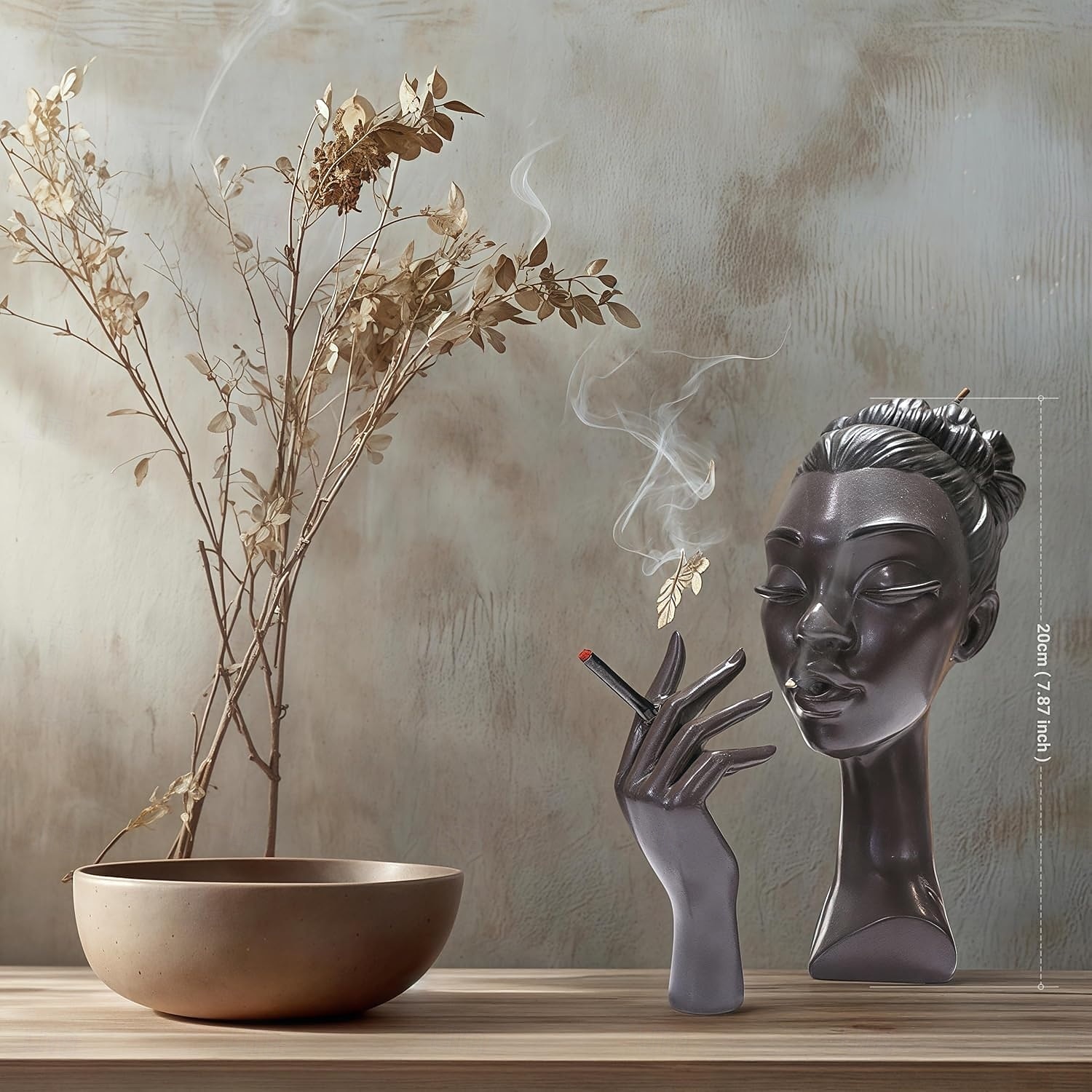 huvud rökelse brännare svart kvinna, svart dam huvud doft brännare svart kvinnor huvud, huvud rökelse brännare svart kvinna, huvudet rökelse hållare för olika miljöer 2025 - $28.99 –P6