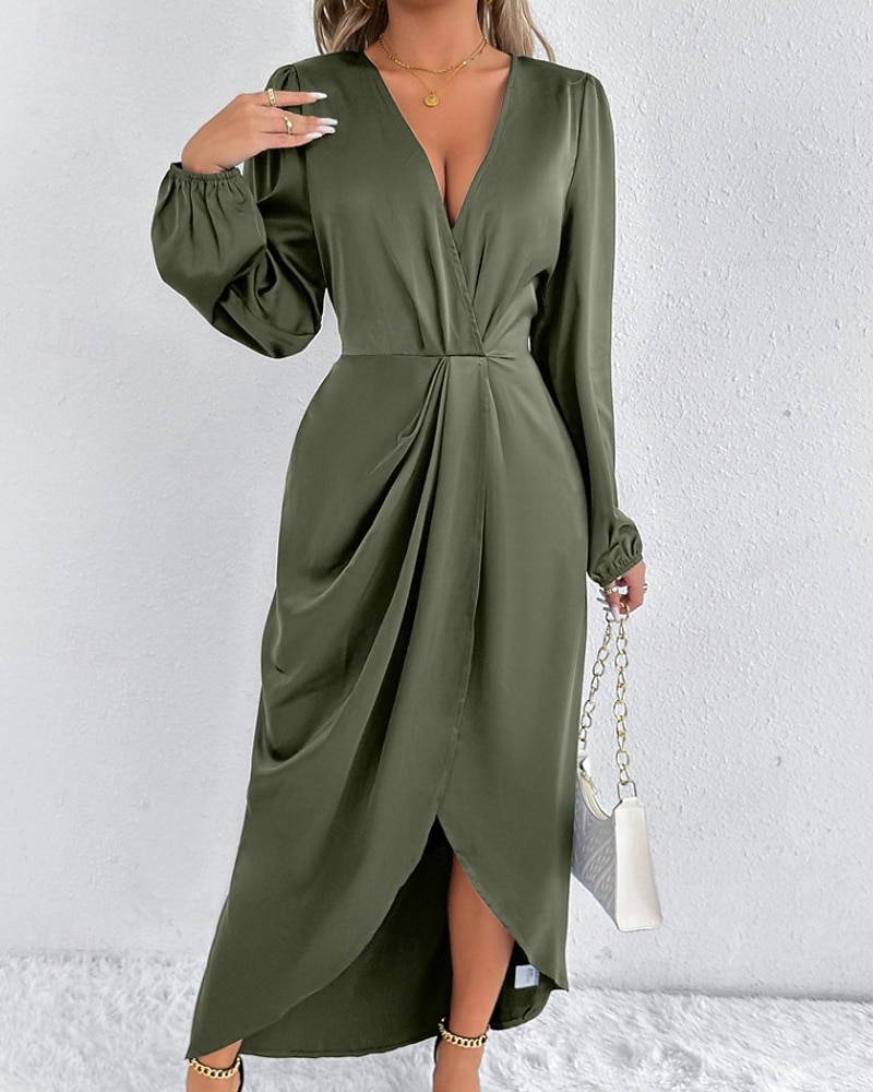 long sleeve army green dress Princess Polly Lukea Long Sleeve Minidress in Green at Nordstrom, Size 10