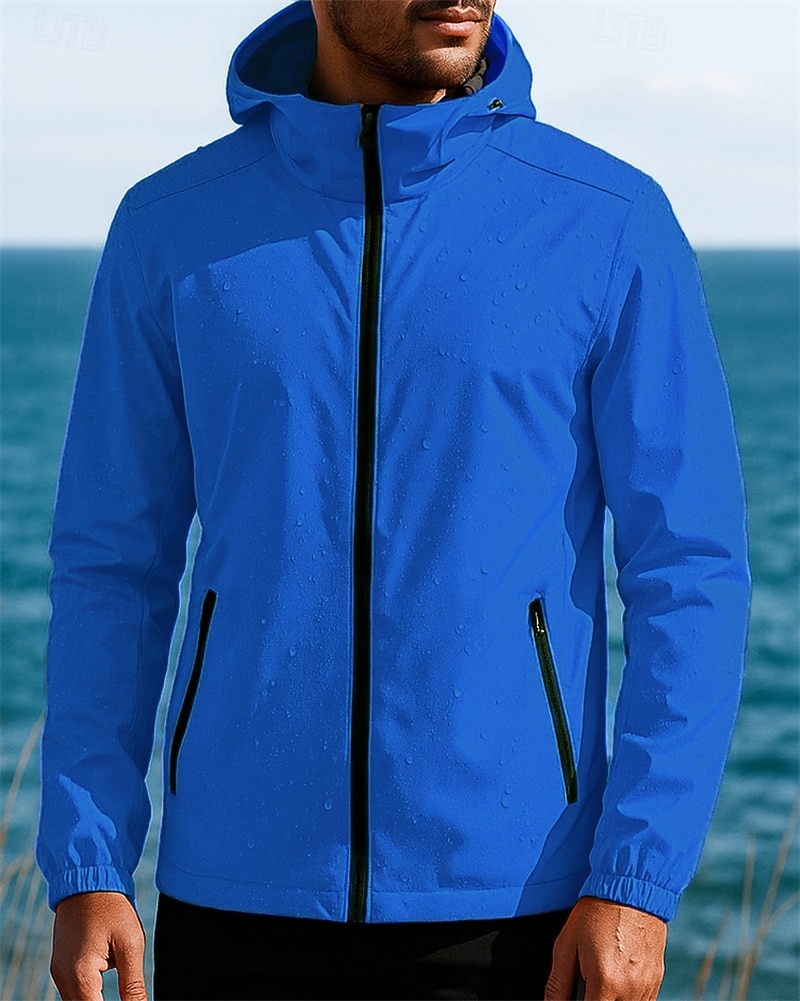 Miesten Tuulitakki Softshell-takki Vaellustakki Ulko- Vedenkestävä Tuulenkestävä Vaellusasut Vaellusvaatteet Syksy Topit Telttailu / Retkely / Luolailu Juoksu Yhtenäinen väri Musta Punainen Sininen 2025 - $35.99 –P4