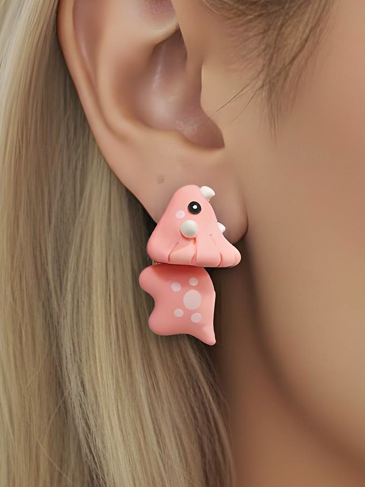 Pendientes de animales de Halloween para mujer: bonitos pendientes de aleación en 3D con dibujos de dinosaurios, cerdos e hipopótamos para fiestas, cosplay y regalos. 2026 - $5.99 –P5
