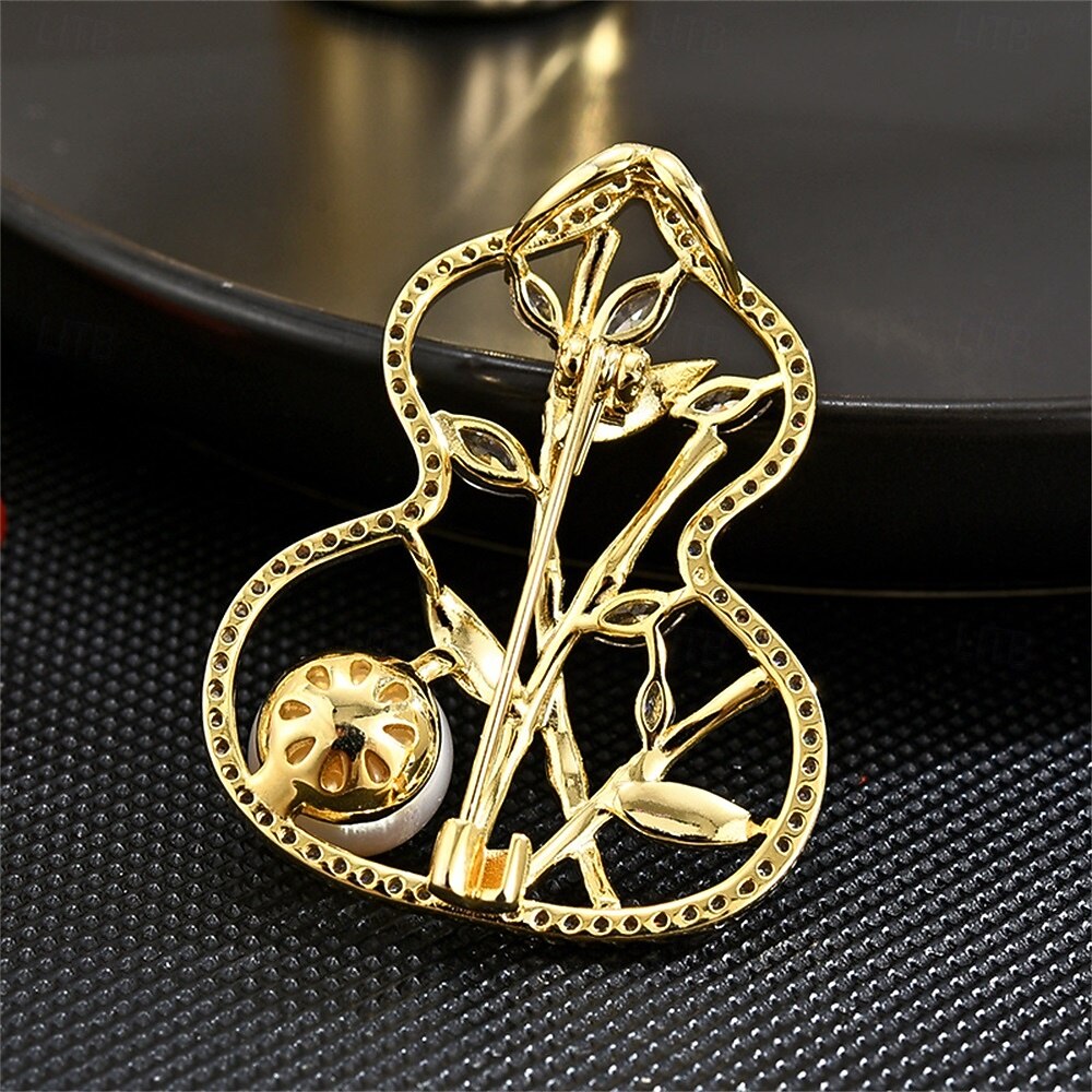 Броши Классический Ретро Цветы Элегантный стиль Мода На заказ Простой Брошь Бижутерия Золотой Назначение Свадьба Для вечеринок Подарок Обручение Выпускной фестиваль 2025 - $29.99 –P4