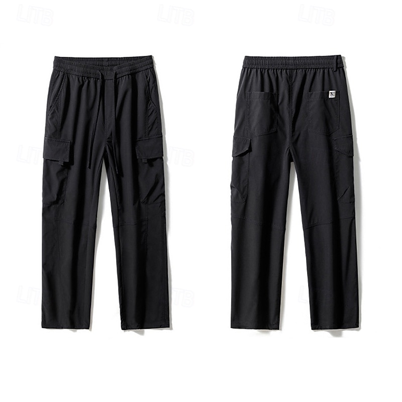 Per uomo Pantaloni Cargo Pantaloni Coulisse Elastico in vita Multi-tasche Semplice Indossabile All'aperto Quotidiano Campeggio & Escursionismo Moda Classico Nero Verde militare del 2025 a $17.99 –P11