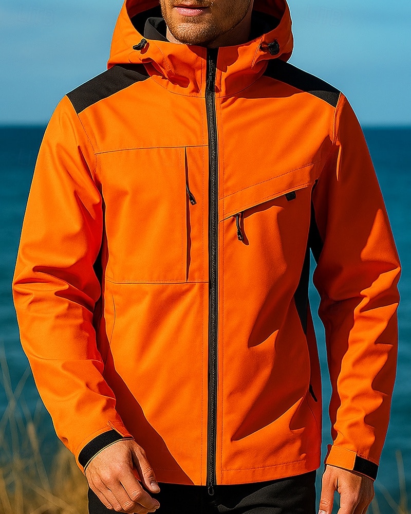 Men's Windbreaker Softshell Jacket Hiking Jacket Outdoor Waterproof Windproof Hiking Outfits Hiking Clothes Spring Autumn / Fall Top Fishing Camping / Hiking / Caving Running Solid Color Black Army 2026 - $53.99 –P8