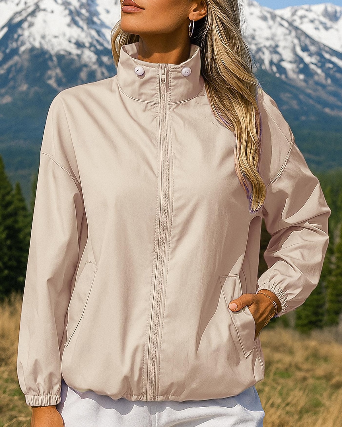 Femmes Veste d'extérieur Veste de randonnée Extérieur Imperméable Coupe-vent Léger Respirant Tenues de randonnée Vêtements de randonnée Printemps Automne Veste Chasse Escalade Camping / Randonnée de 2026 ? $28.99 –P6