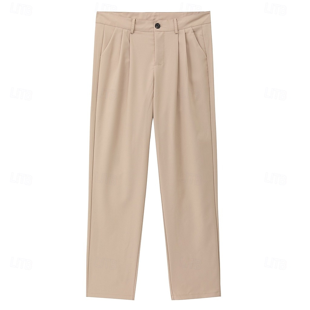 Herren Hose Anzughose Freizeithose Faltenhose Fronttasche Gerader Schnitt Mehrfachpackung Einfach Komfort Volle Länge Hochzeit Geschäft Lässig Mode Klassisch Braun + Schwarz Marineblau+Braun 2026 - $37.99 –P5