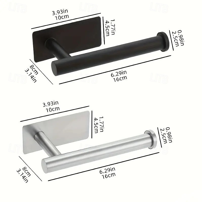 rozsdamentes acél öntapadós WC-papírtartó, modern fali WC-papírtartó, zuhanytörölközőtartó kiegészítő 2026 - $11.99 –P6