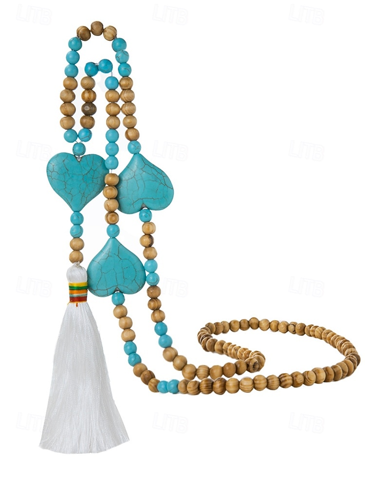 Collier long à pompon en perles pour femme avec pendentif étoile, bijoux bohème en perles de bois pour tenues décontractées, vêtements de plage et fêtes de 2026 ? $11.99 –P9