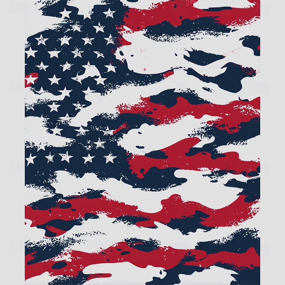 Herre Amerikansk amerikansk flagg Hattetrøje Genser Fritid Crew-hals Jakt Grå Grå 2 Snorer Graphic Høst Vinter Designer 2025 - $26.99 –P3