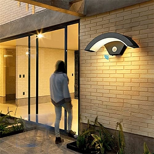 светодиодный уличный настенный светильник 24 Вт с датчиком движения ip65, водонепроницаемый, управление освещением, подходит для ванной комнаты, гаража, забора, палубы, двора, ac85-265v 2026 - $66.59 –P6