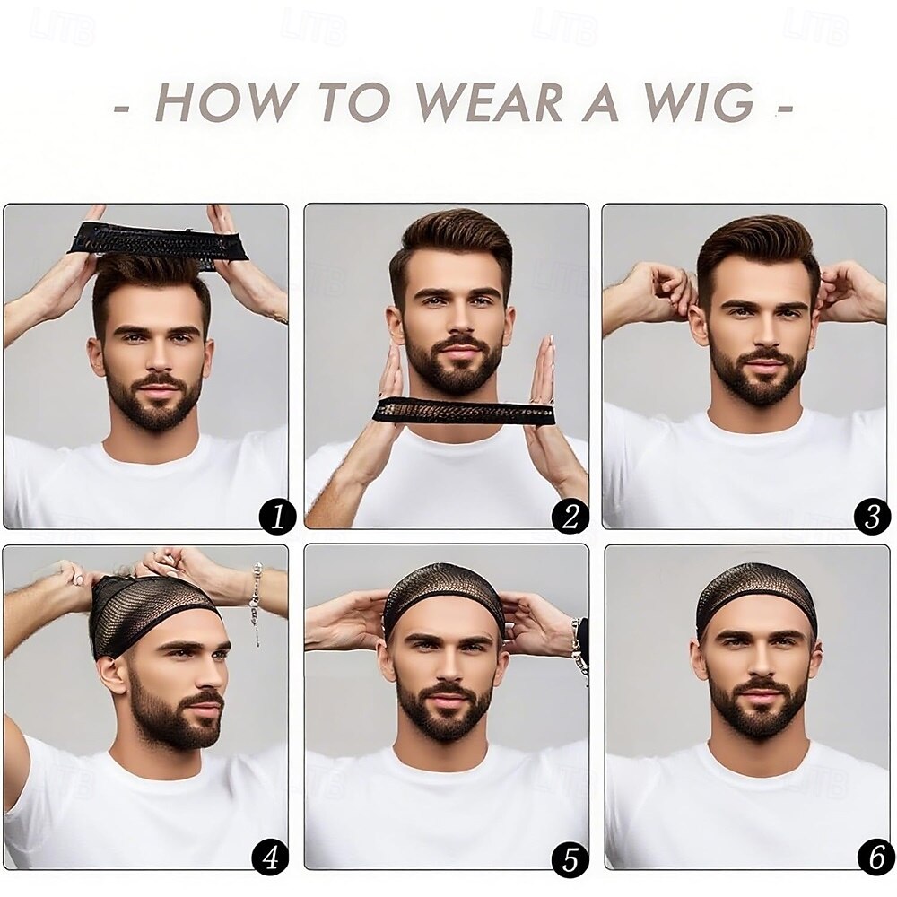 Mullet Wigs for Men Retro Cosplay Blonde Mullet Wig for Fancy Dress Include Glasses 2026 - $21.99 –P7