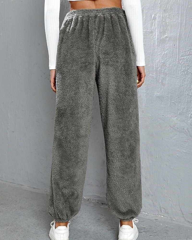 Naisten Veryttelyhousut Fleece-housut Kiinalainen Loma Vintage Katutyyli Täyspitkä Keskikorkea vyötärö Tavallinen Tasku Joustava vyötärö Pidä lämpimänä Mikrojoustava Elastinen Päivittäin ulko- Loma 2026 - $20.99 –P13