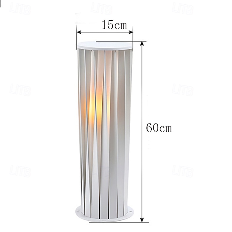 Lanterne métallique torsadée à LED, imperméable, blanche, moderne, éclairage de pelouse de 2026 ? $282.99 –P9