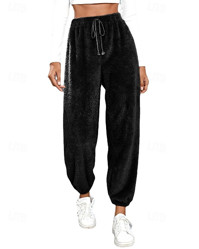 Naisten Veryttelyhousut Fleece-housut Kiinalainen Loma Vintage Katutyyli Täyspitkä Keskikorkea vyötärö Tavallinen Tasku Joustava vyötärö Pidä lämpimänä Mikrojoustava Elastinen Päivittäin ulko- Loma 2026 - $20.99 –P8