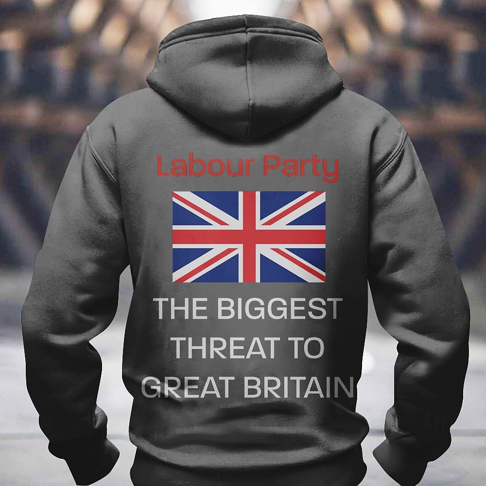 Men's Flag UK Backprint Hoodie Sweatshirt Sports Fashion Long Sleeve Crew Neck Outdoor Streetwear Office Blue Black Red Green Gray Drawstring 3D Fall Winter Designer S M L XL XXL XXXL 2026 - $28.99 –P5
