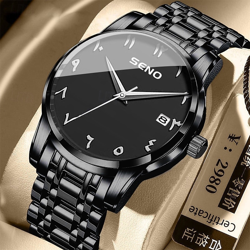 Nouvelle montre d'affaires pour hommes avec bracelet en acier de haute qualité résistance à l'eau IPX7 calendrier mode décontractée montre de poignet sportive pour hommes de 2026 ? $20.99 –P7