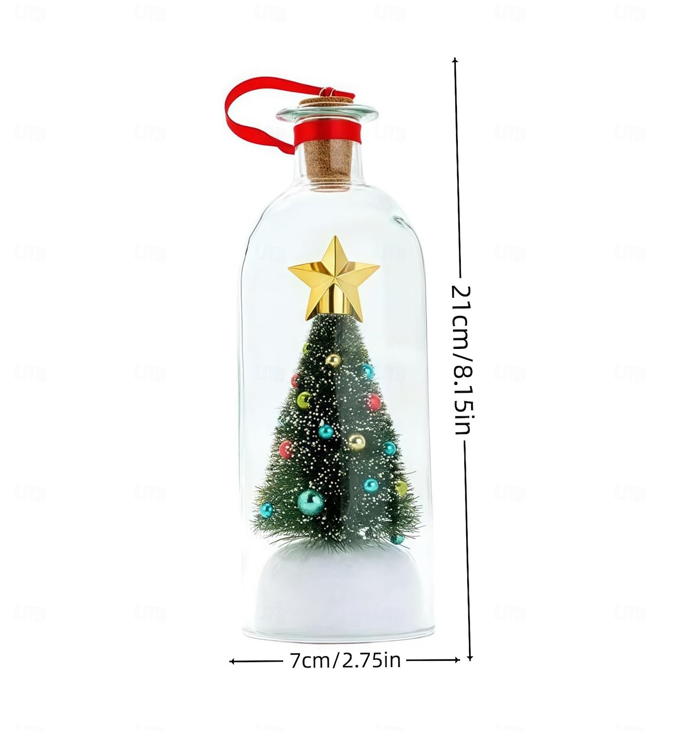Messaggio di Natale in una bottiglia, ornamento con registrazione vocale, ornamenti in vetro per l'albero di Natale con messaggio, design unico con bottiglia, decorazione natalizia registrabile, del 2025 a $27.99 –P7