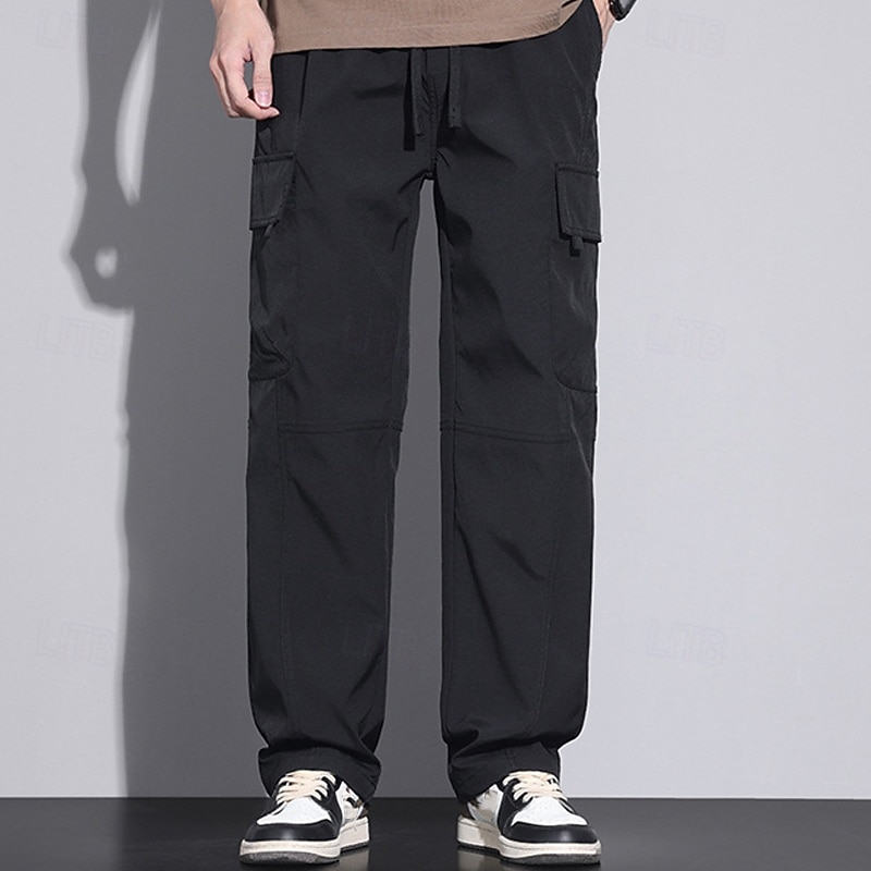 Per uomo Pantaloni Cargo Pantaloni Coulisse Elastico in vita Multi-tasche Semplice Indossabile All'aperto Quotidiano Campeggio & Escursionismo Moda Classico Nero Verde militare del 2025 a $17.99 –P9