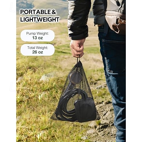 kannettava retkisuihku, 8000mah ladattava 5-puolinen imusuihkupumppu, 5 gallonan kokoontaitettava ämpäri, ulkosuihku vaellusrannalle, matkustamiseen, lemmikkien kylpyyn, autonpesuun, surffailuun 2026 - $130.99 –P3