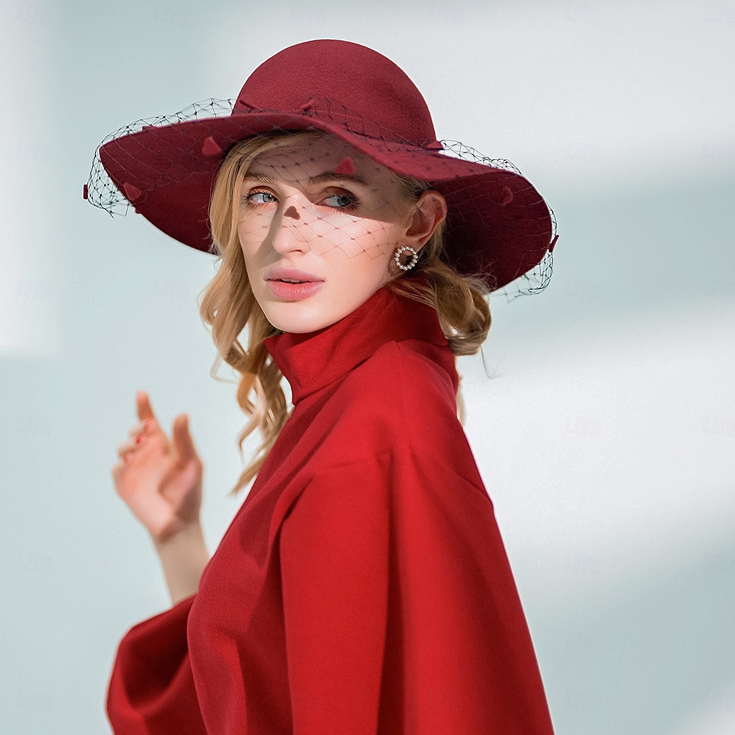 Hats 100% Wool Bowler / Cloche Hat Fedora Hat Wedding Ladies Day Elegant Wedding With Tulle Headpiece Headwear 2026 - $51.99 –P2