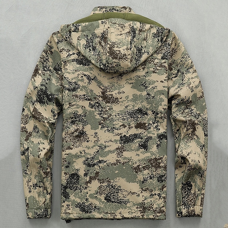 Men's Hiking Jacket Fleece Jacket Winter Coat Puffer Jacket Thermal Set Winter Autumn / Fall Outdoor Camo Thermal Warm Waterproof Windproof Top Black Green Khaki 2026 - $70.99 –P8