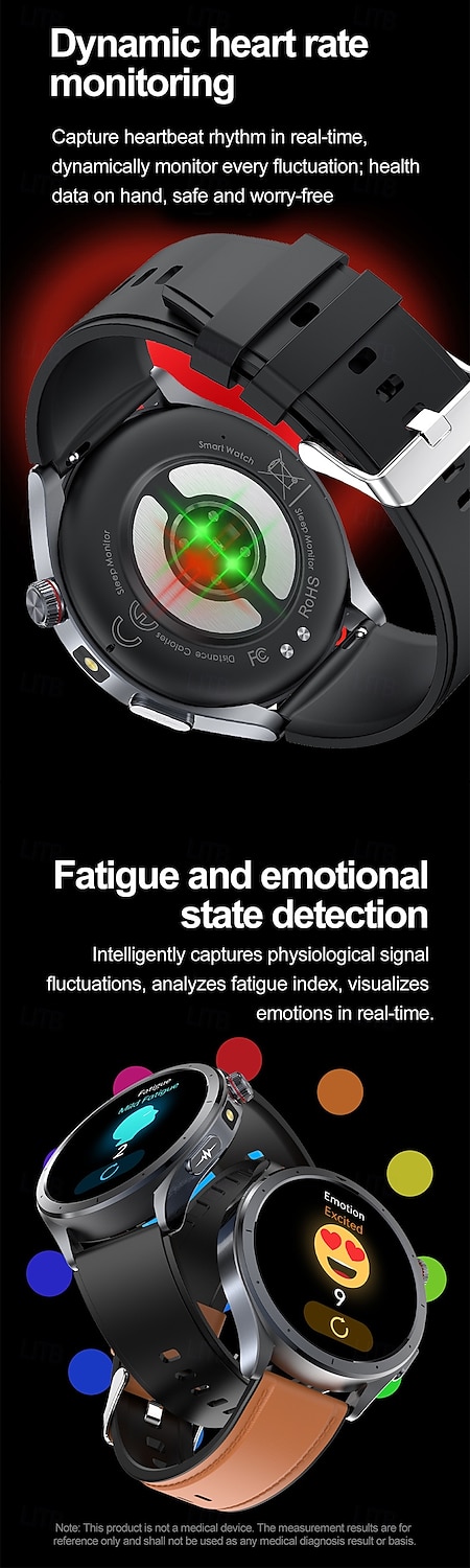 iMosi ET472 Reloj inteligente 1.53 pulgada Smartwatch Reloj elegante Bluetooth ECG + PPG Podómetro Recordatorio de Llamadas Compatible con Android iOS Mujer Hombre Llamadas con Manos Libres 2025 - $62.99 –P7