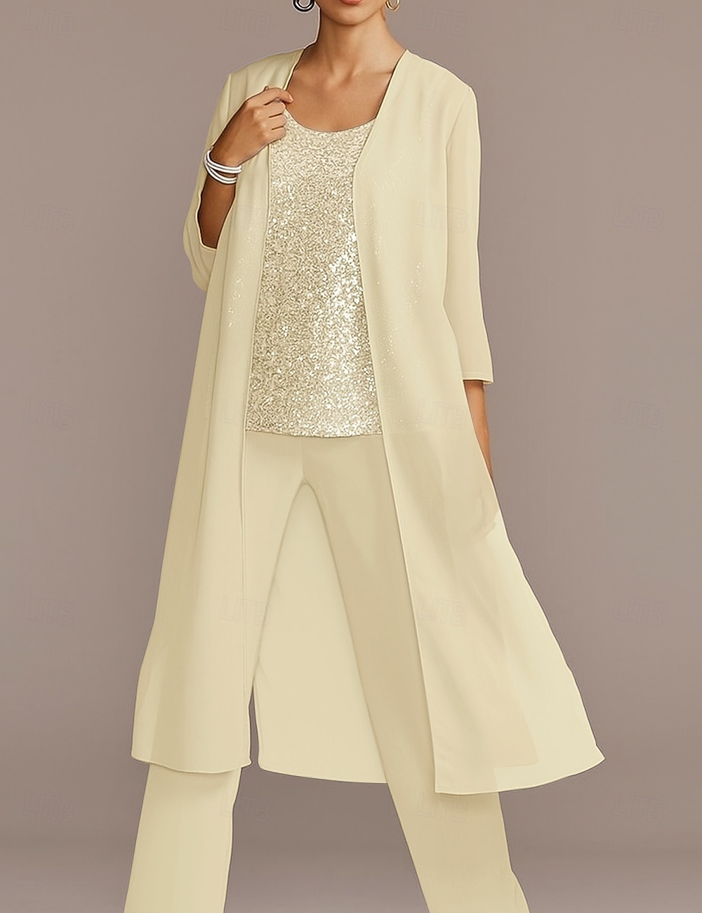 Chiffon 3/4 Sleeve Shrugs Cape  For Party Evening Mother of Bride  Wedding Guest Simple Pure Color Wedding Wraps dress to impress 2025 - CAD $57.99 –P8