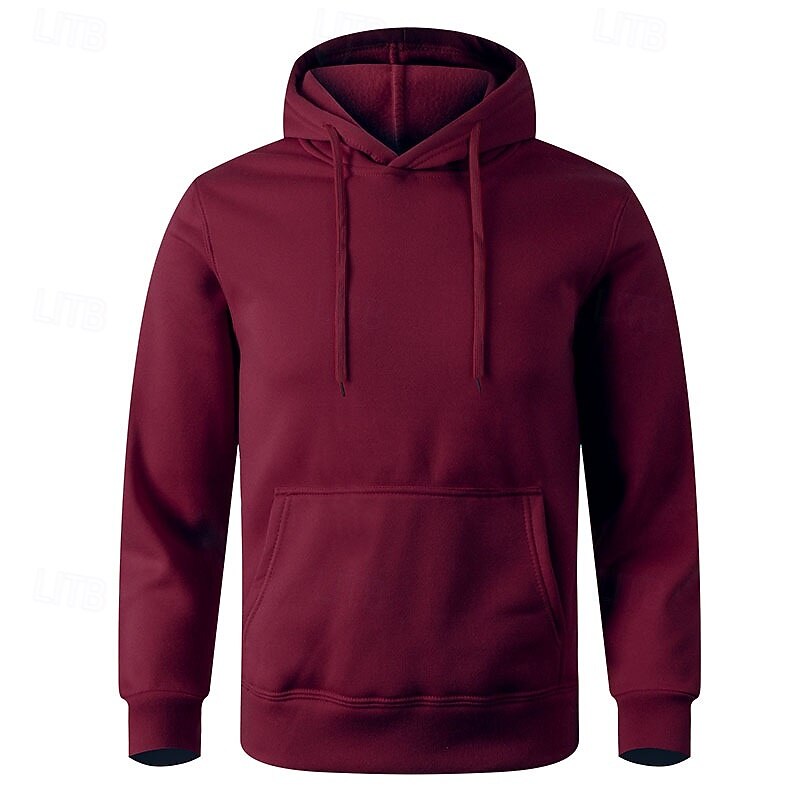 Hombre Sudadera Sudadera Con Capucha Sudadera con capucha de lana Negro Blanco Amarillo Rosa Verde Ejército Con Capucha Plano Bolsillo Deporte Casual Diario Ropa de calle Fresco Ropa deportiva 2025 - $17.99 –P14