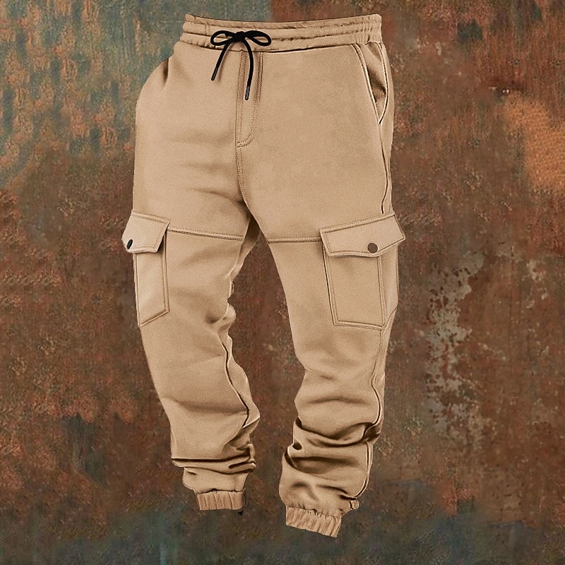 Hombre Pantalones de Deporte Pantalones de lana Persona que practica jogging Pantalones Pantalones de invierno Correa Bolsillo Cintura elástica Plano Comodidad Templado Deporte Diario Moda Casual 2026 - $20.99 –P7