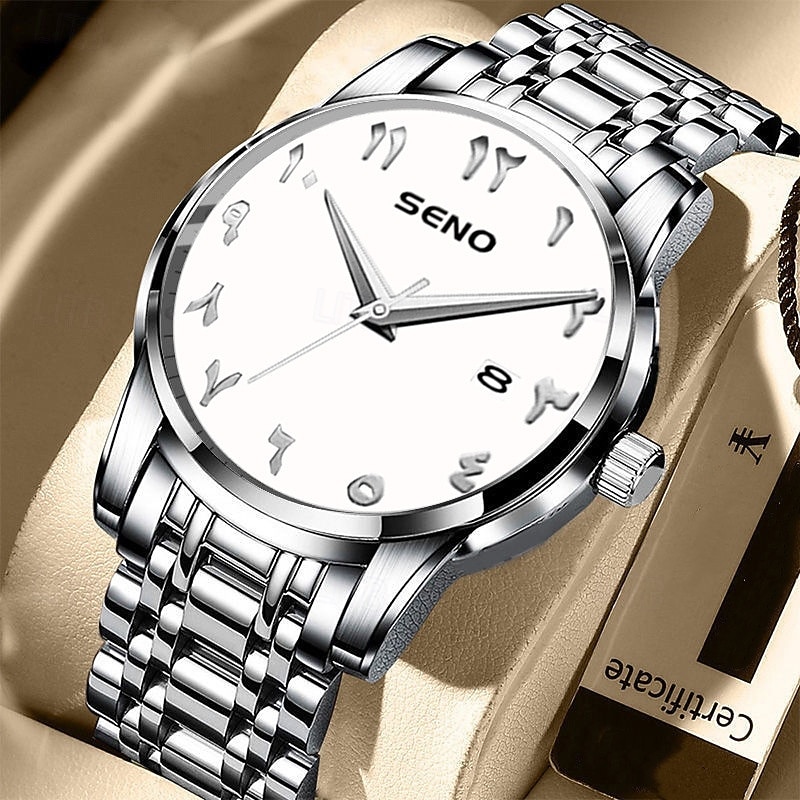 Nouvelle montre d'affaires pour hommes avec bracelet en acier de haute qualité résistance à l'eau IPX7 calendrier mode décontractée montre de poignet sportive pour hommes de 2026 ? $20.99 –P4