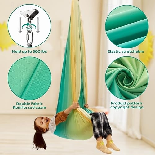 Sensory sway for children and adults capable of accommodating 300 pounds of indoor and outdoor sensory sway double-layer treatment for children with autism including suspension kit 2026 - $100.99 –P3