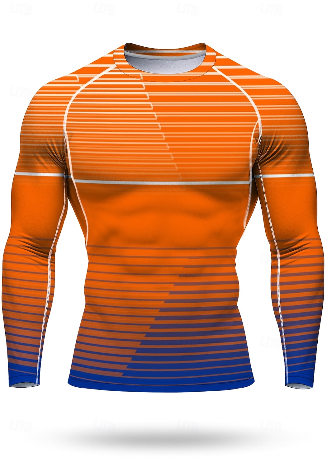 Муж. Футболка для бега Спортивная рубашка Фитнес-рубашка Рубашка тренировки Беговой верх Длинный рукав Футболка Футболка Лето Весна Осень Зима Геометрический принт UPF 50 Устойчивость к УФ УПФ 50 2026 - $18.99 –P1