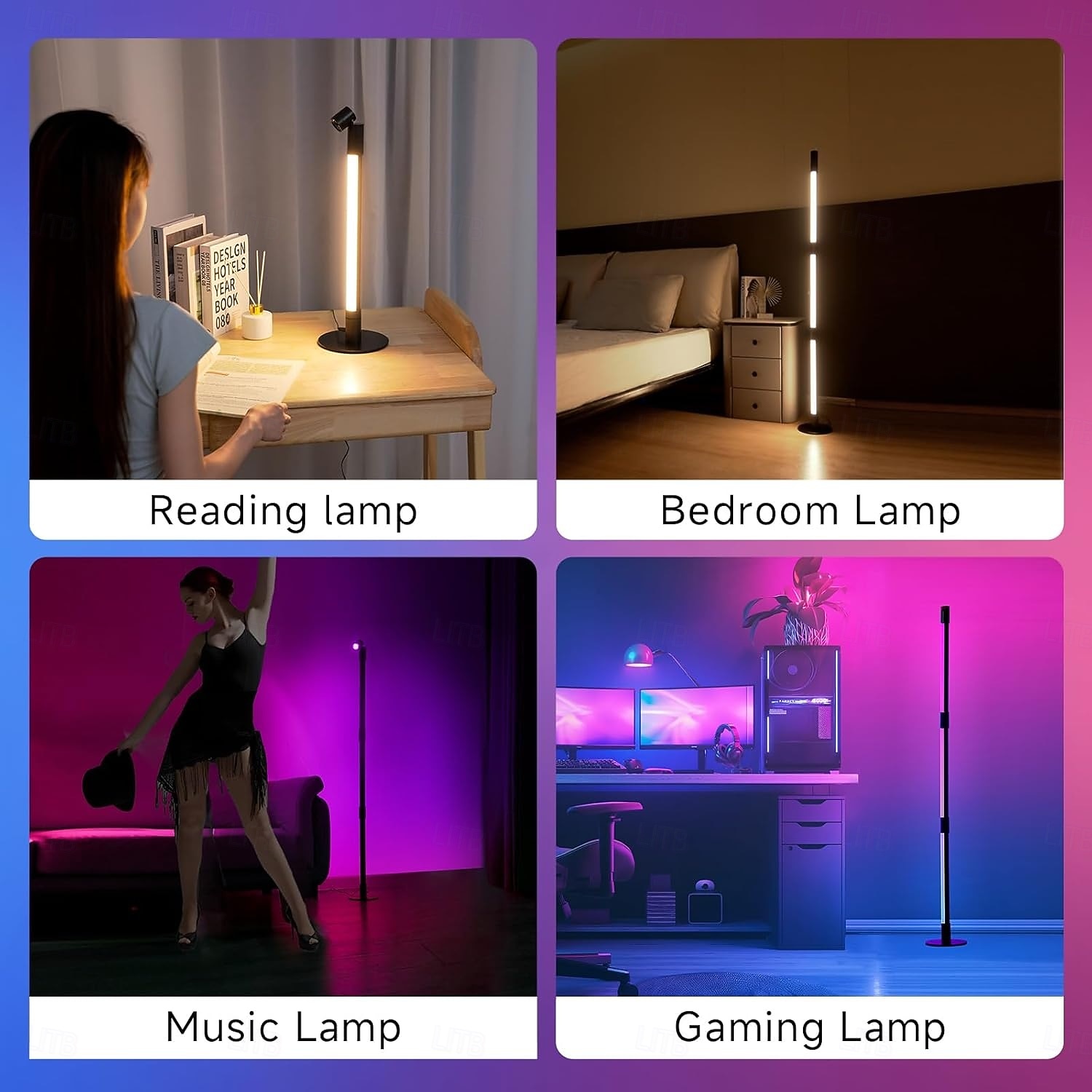 Corner Floor Lamp RGB, LED Floor Lamp with Music Sync and 16 Million DIY Colors, App & Remote Control, Color Changing Modern Smart Corner Lamp for Bedroom Living Room 2026 - $62.99 –P8