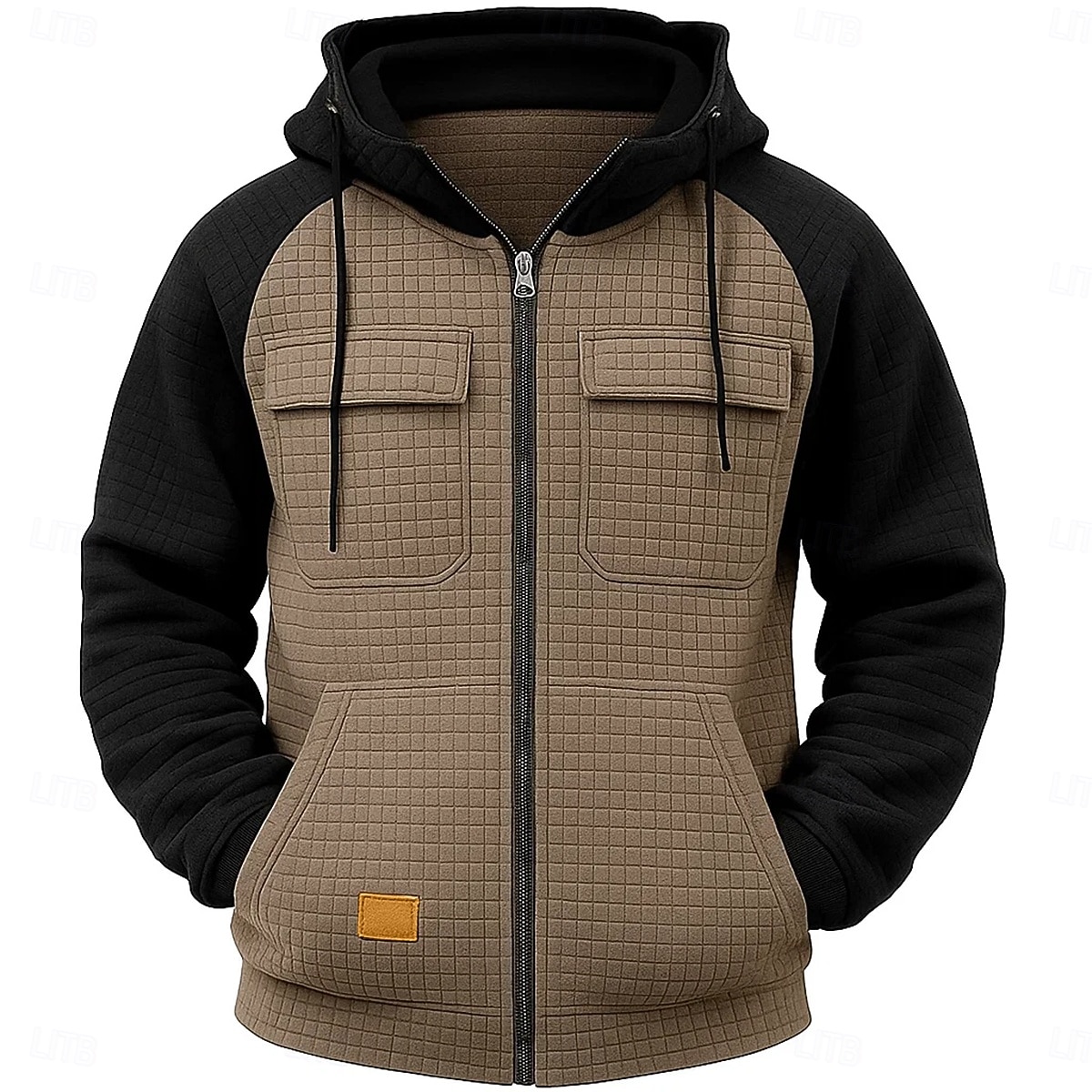 Per uomo Felpa con cappuccio Felpa con cappuccio a zip intera Felpa con cappuccio a nido d'ape Felpa con cappuccio tattica Verde militare Blu marino Cachi Grigio chiaro Con Cappuccio Semplice del 2025 a $32.99 –P3