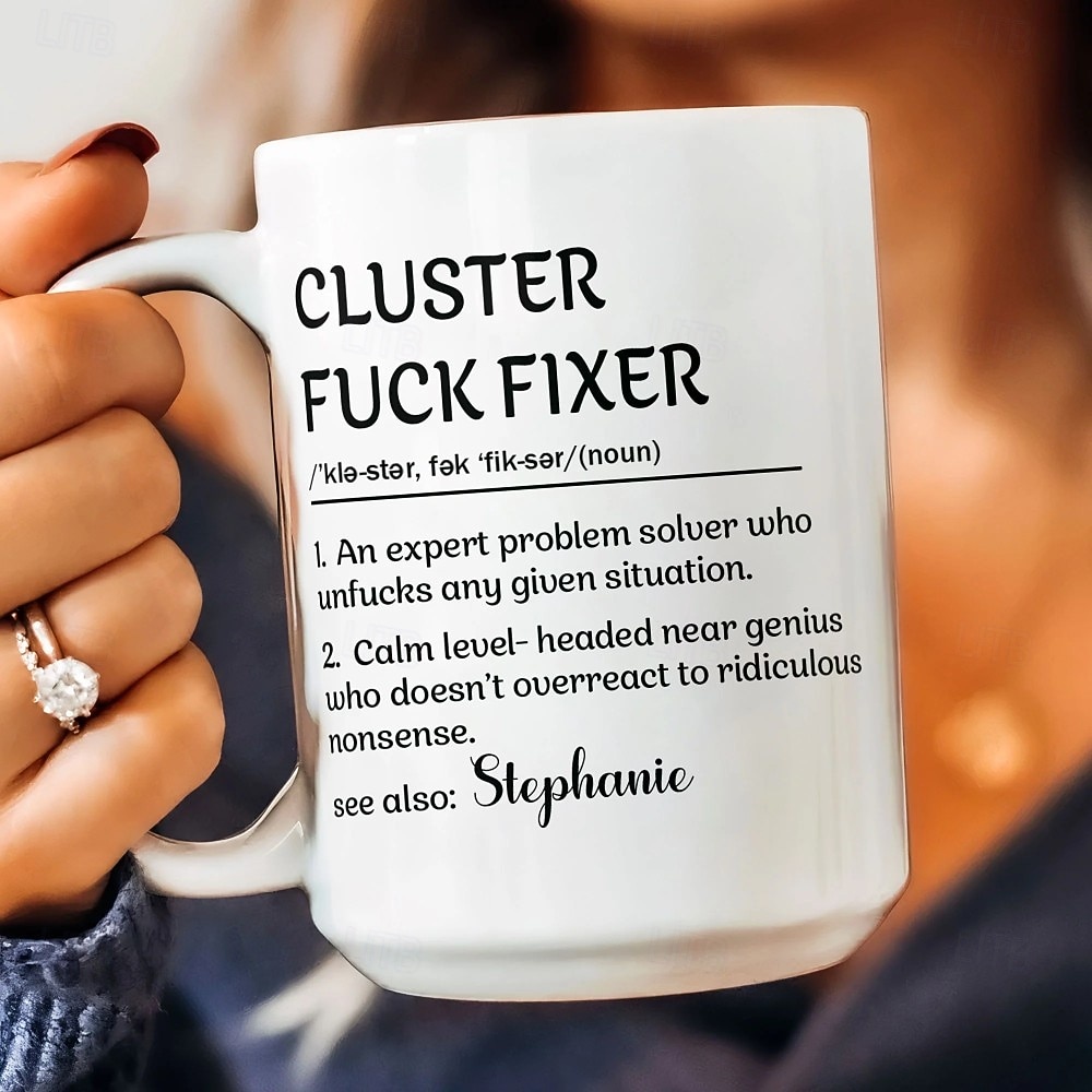 Branco Cerâmica Série de mensagens Canecas e copos de 2025 por $15.99 –P4