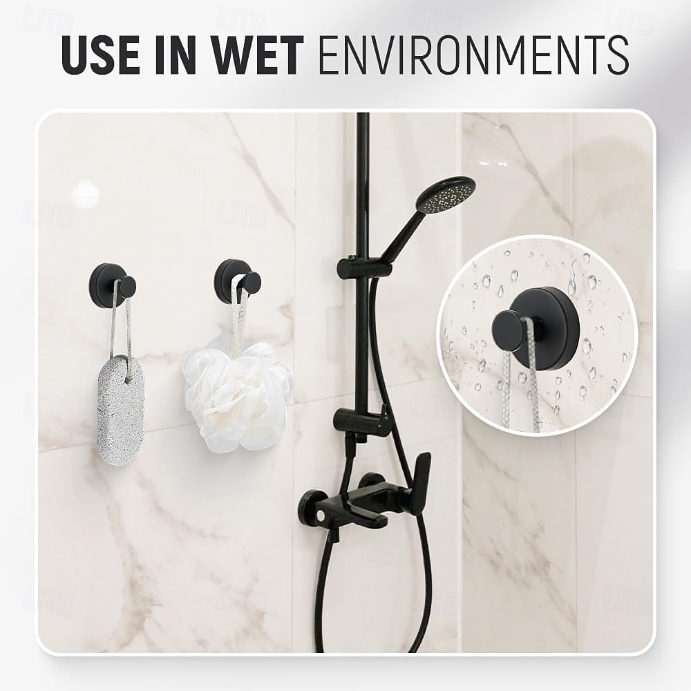 4-pack sugkoppskrokar för kransar på glas, modell sugkoppskrokar utan borrning, kranshängare för ytterdörrar, handdukskrokar i metall för duschar och badrumsspeglar 2026 - $6.99 –P1