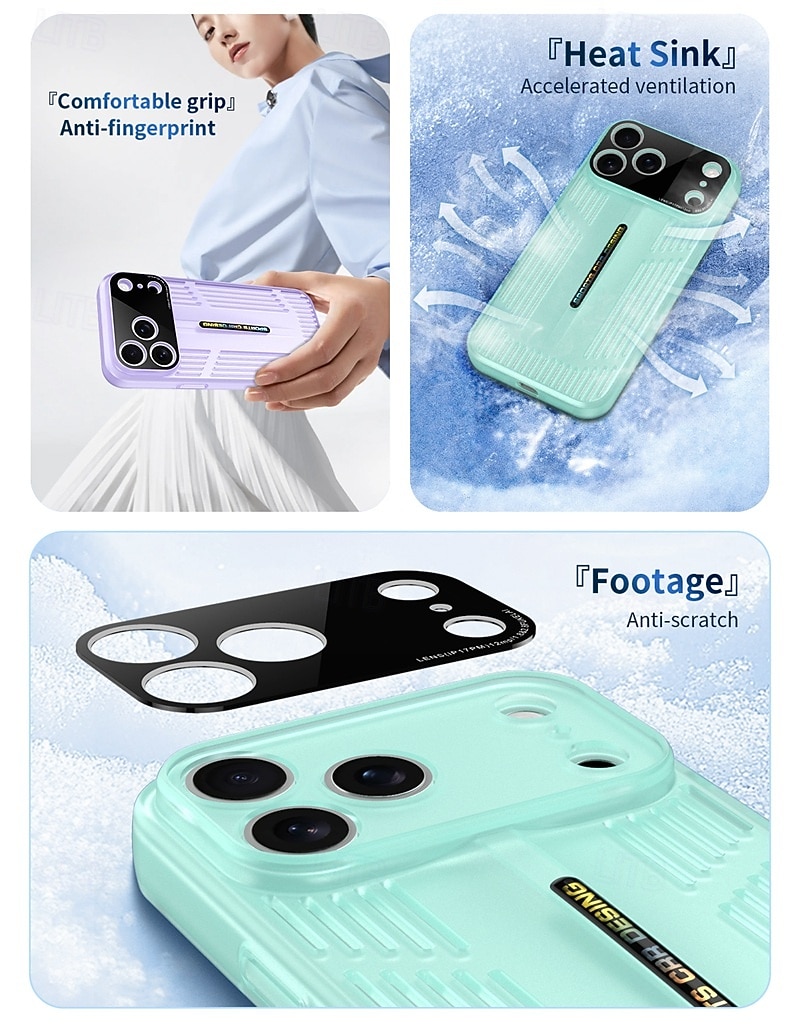 Phone Case For iPhone 17 Pro Max 17 Air 16 15 14 Pro Max 13 Pro Max Back Cover Camera Lens Protector Non-Yellowing Shockproof Retro PC 2025 - $9.99 –P3
