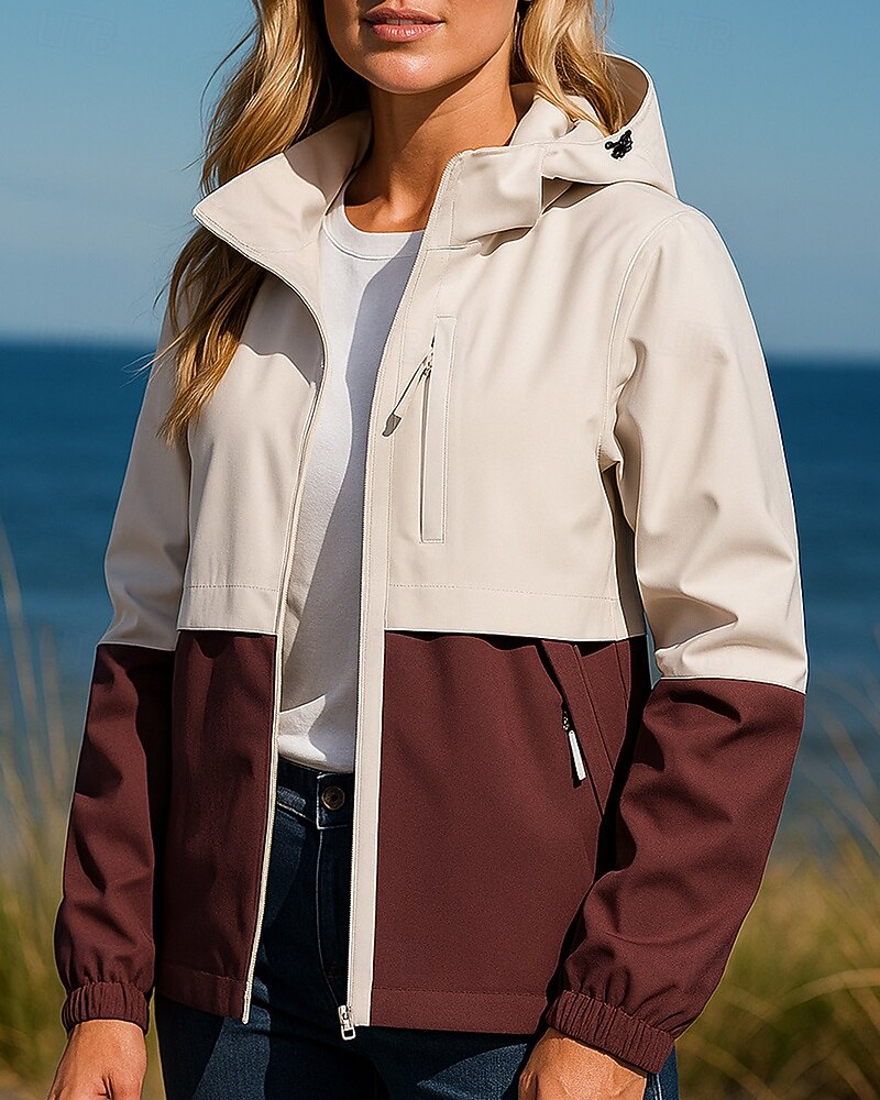 Per donna Giacca a Vento Giacca softshell Giacca da escursionismo Esterno Impermeabile Antivento Traspirante Abbigliamento da trekking Abbigliamento da trekking Primavera Autunno Top Pesca Campeggio del 2026 a $55.99 –P7