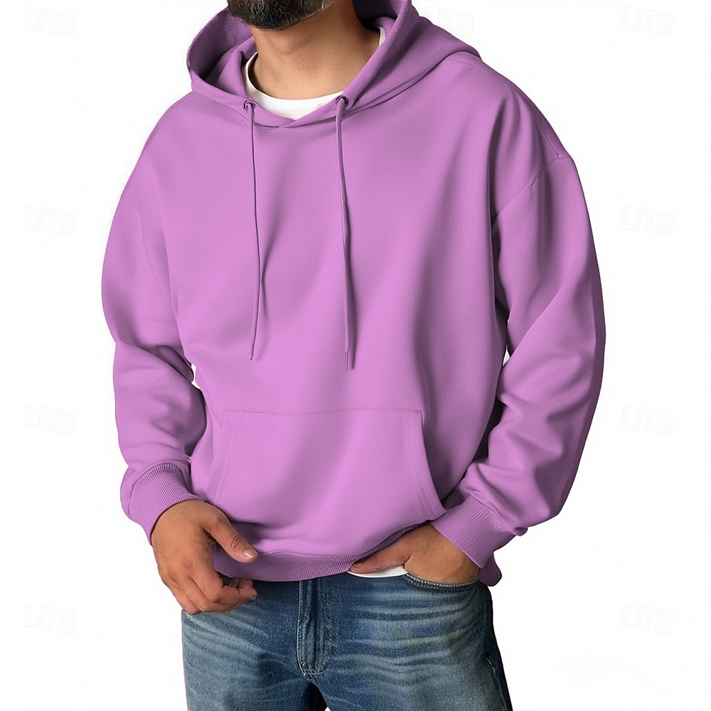 Per uomo Felpa con cappuccio Aalbicocca Blu denim Blu 1# Nero Bianco Con Cappuccio Semplice Tasca Sport & Outdoor Quotidiano Ferie Poliestere Streetwear Essenziale Casual Primavera Autunno del 2026 a $22.99 –P17