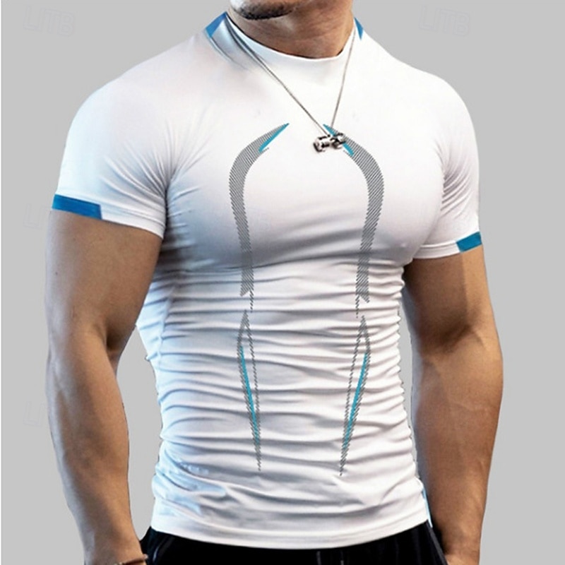Homme T-shirt de Gym T-shirt de course Manche Courte Top Athleisure Automne Couleur Unie Séchage Rapide Doux Évacuation de la transpiration Jogging Entraînement Musculation Tenue de sport Tenues de de 2025 ? $11.49 –P2