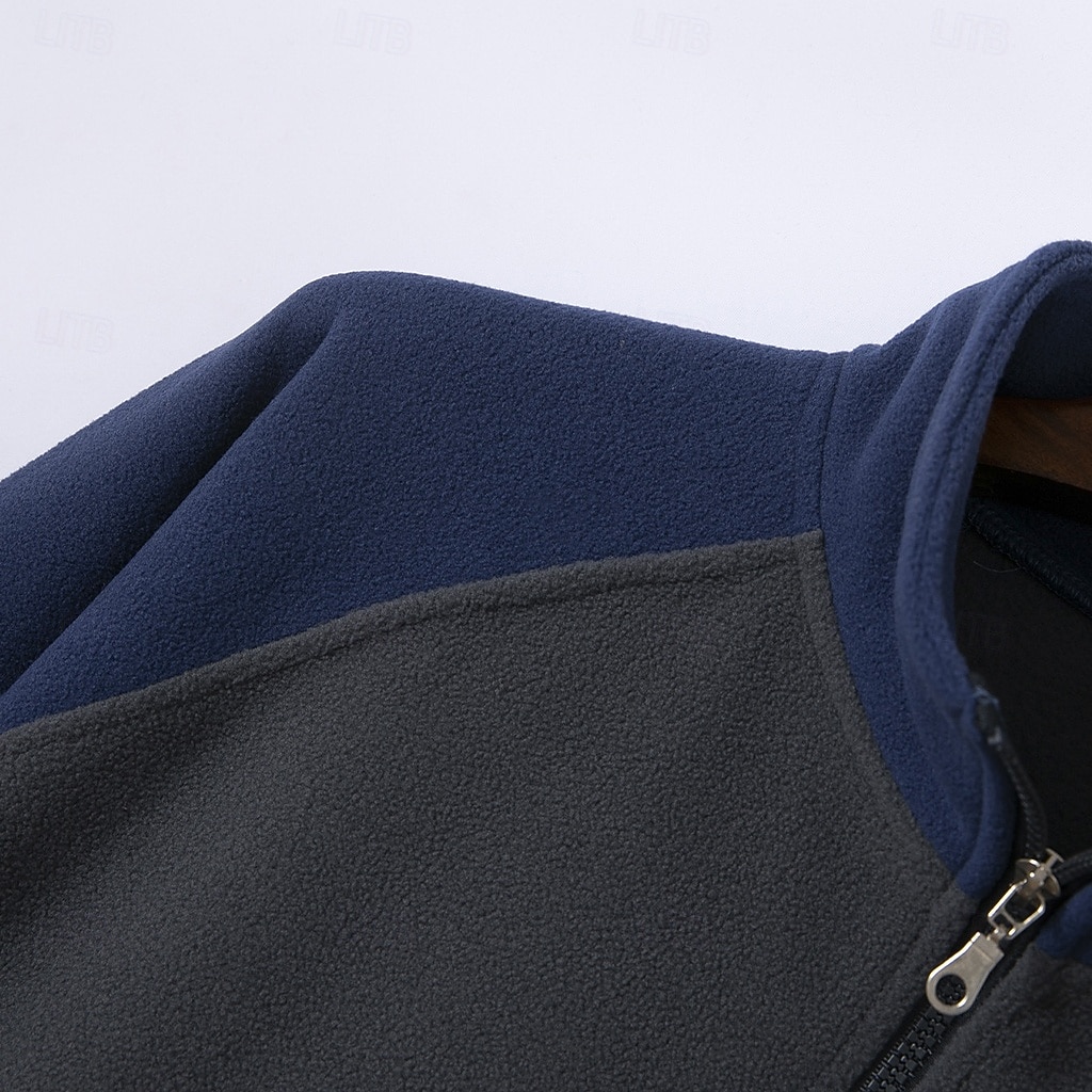 Hombre Sudadera con capucha y cremallera Sudadera con capucha y cremallera de un cuarto Táctico Verde Ejército Azul Marino Cuello Mao Plano Cremallera Bolsillo Bloque de Color Táctico Deporte Diario 2025 - $27.99 –P6