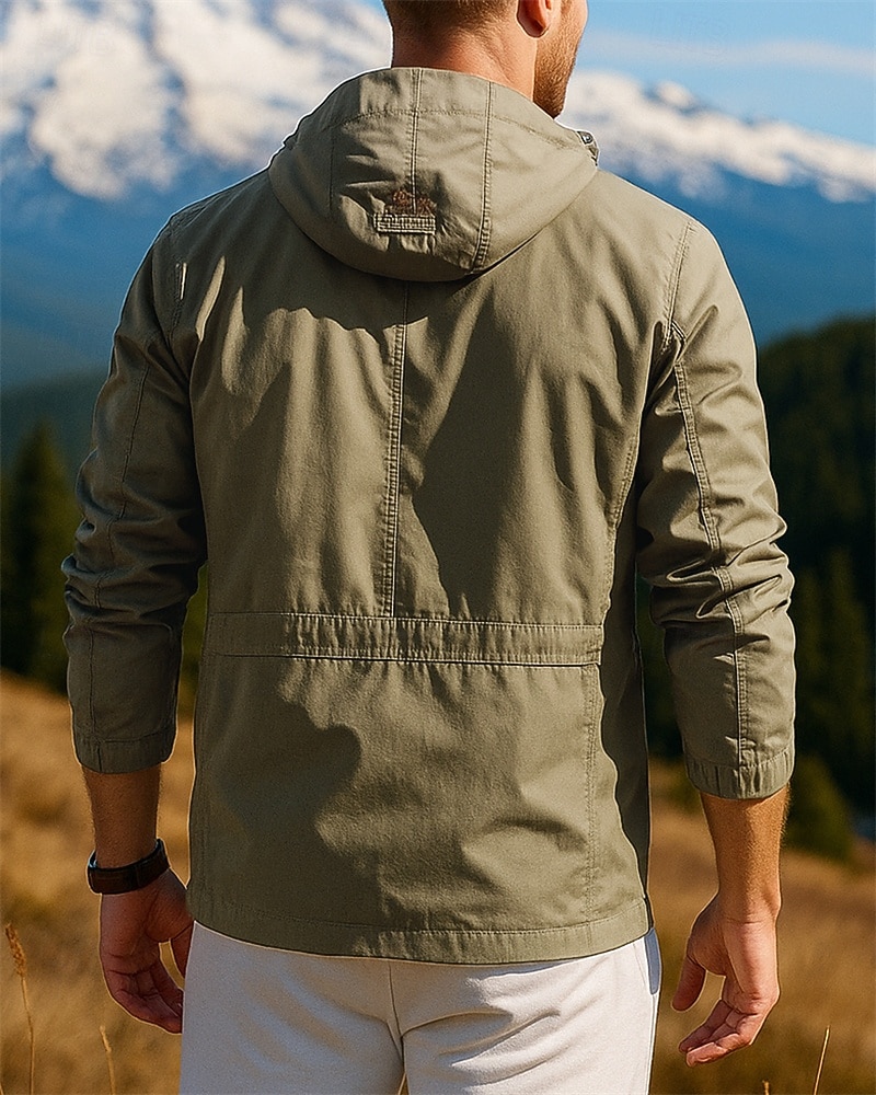 Homme Coupe-Vent Veste de randonnée Imperméable Extérieur Imperméable Coupe-vent Tenues de randonnée Vêtements de randonnée Printemps Automne Veste Chasse Camping / Randonnée / Spéléologie Course de 2025 ? $41.99 –P2