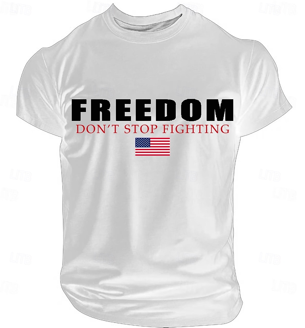 2026年 2026年7月4日 250周年追悼日 メンズ 3Dプリント 米国旗 クルーネック 半袖 Tシャツ 日常 ストリート  コレクション – $19.49 –P2