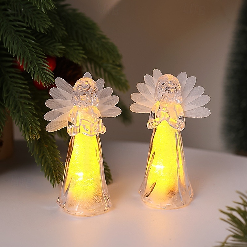 1 Stück 11,5 x 4,3 cm LED-Lichtstreifen für Weihnachten und Halloween, elektronisches Engel-Ornamentlicht aus Acryl-Imitationskristall, Nachtlicht für Schlafzimmer und Esszimmer im Innen- und 2025 - $4.49 –P5