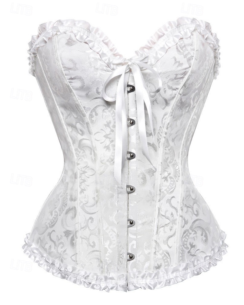 Dámské Stahovací korzet/stahovací prádlo Stahovací spodní prádlo Sexy korzet Sexy Sladký Čistá barva Krajka Dovolená Párty ulice Bez rukávů Korzet Černá Bílá Rubínově červená Jaro Podzim Na míru 2026 - $32.99 –P2